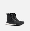 Sorel Whitney™ Ii Short Lace 010 Ladies Black  Nylon Waterproof Lace Up Ankle Boots