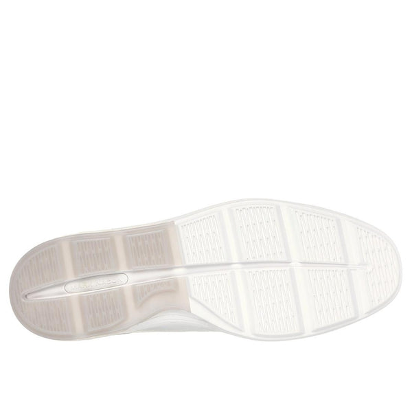 Skechers 205059 Casual Glide Cell Abbott Mens White Leather & Textile Lace Up Trainers