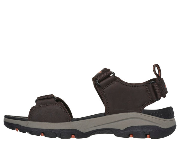 Skechers 205112 Tresmen - Ryer Mens Chocolate Brown Textile Vegan Touch Fastening Sandals