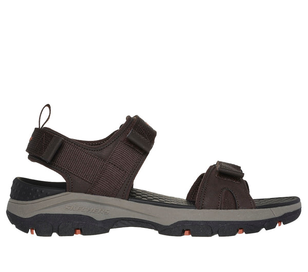 Skechers 205112 Tresmen - Ryer Mens Chocolate Brown Textile Vegan Touch Fastening Sandals