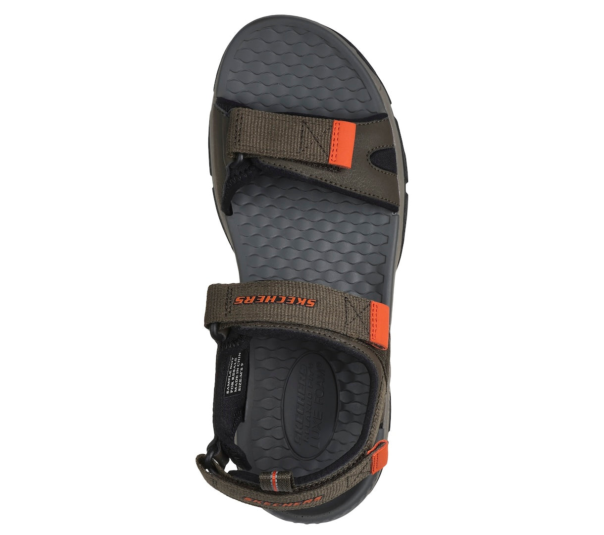 Skechers 205112 Tresmen - Ryer Mens Olive Green Textile Vegan Touch Fastening Sandals