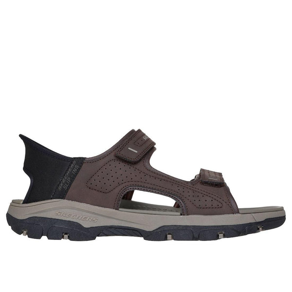 Skechers 205289 Tresmen Reece Mens Chocolate Other Touch Fastening Sandals