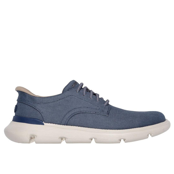 Skechers 205352 Garza Clive Mens Blue Textile Lace Up Trainers