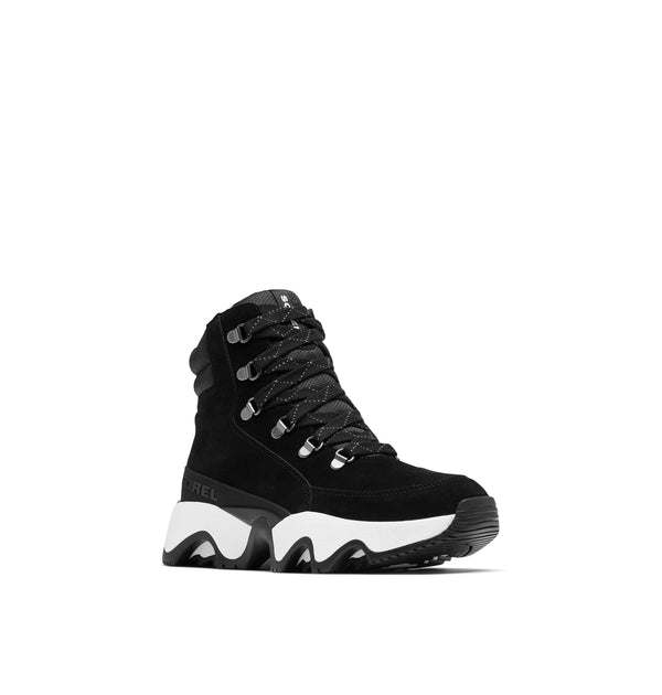 Sorel Kinetic™ Impact Conquest 010 Ladies Black & Seasalt Leather & Suede Waterproof Lace Up Ankle Boots