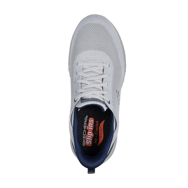 Skechers 210994 Arch Fit Orvan Kincade Mens Light Grey Textile Arch Support Lace Up Trainers