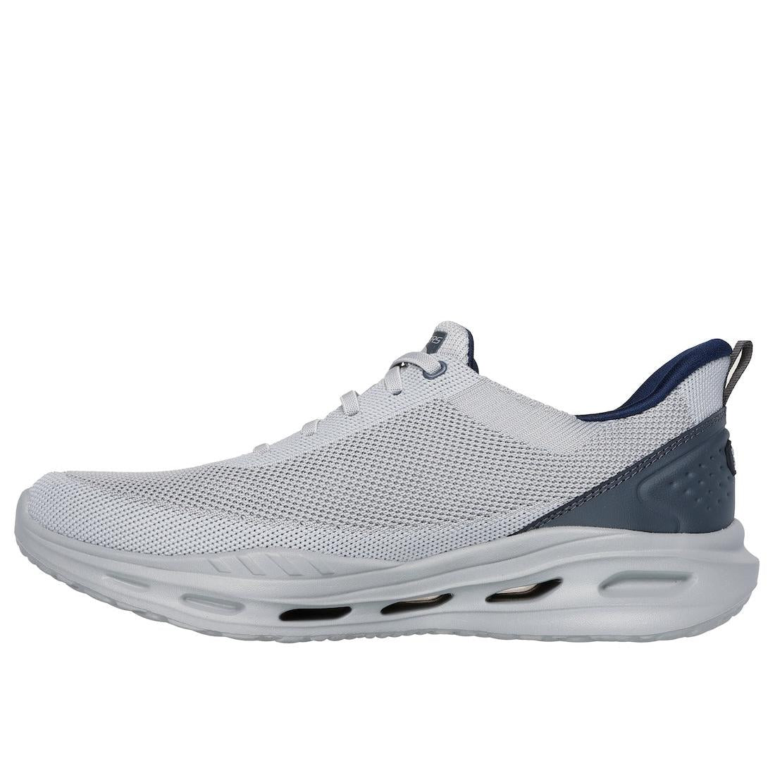 Skechers 210994 Arch Fit Orvan Kincade Mens Light Grey Textile Arch Support Lace Up Trainers