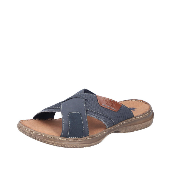 Rieker 21491-14 Mens Navy Blue Slider Sandals