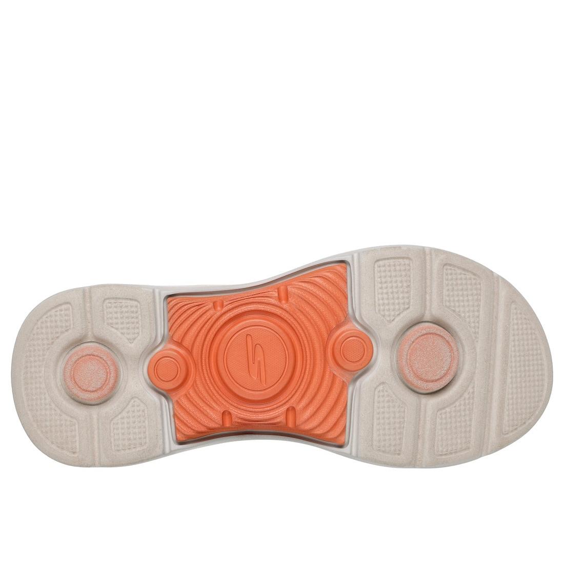 Skechers 229309 Go Walk Arch Fit 2.0 Mens Navy Orange Leather & Textile Arch Support Touch Fastening Sandals
