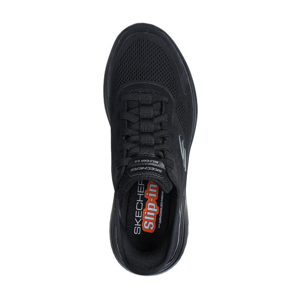 Skechers 232459 Bounder 2.0 Emerged Mens Black Textile Lace Up Trainers