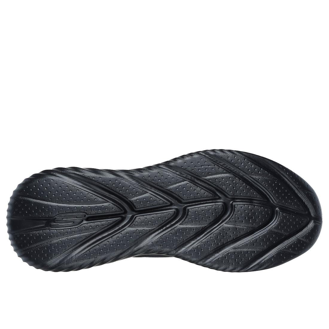 Skechers 232459 Bounder 2.0 Emerged Mens Black Textile Lace Up Trainers