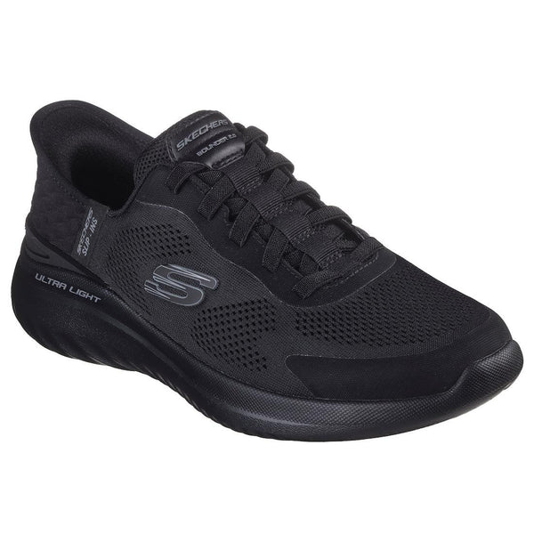 Skechers 232459 Bounder 2.0 Emerged Mens Black Textile Lace Up Trainers