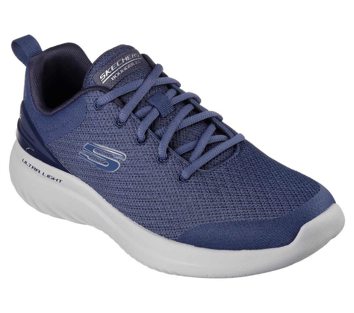 Skechers 232670 Bounder 2.0 - Nasher Mens Navy Textile Vegan Lace Up Trainers