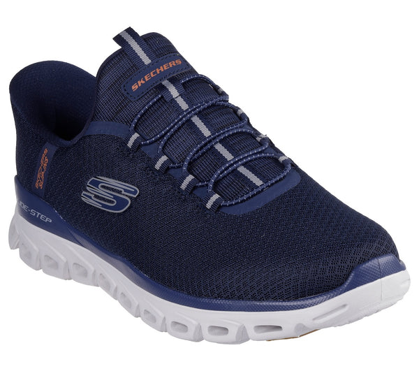 Skechers 233010 Glide Step Noxus Mens Navy Textile Slip On Trainers
