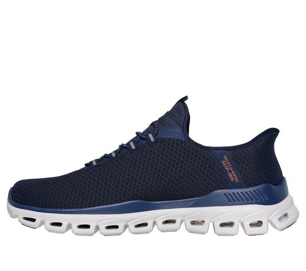Skechers 233010 Glide Step Noxus Mens Navy Textile Slip On Trainers