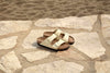 Birkenstock Arizona Leather Ladies Narrow Ecru Nubuck Arch Support Buckle Sandals
