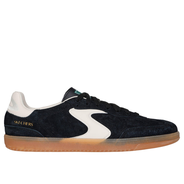 Skechers 254151 Hotshot - Azir Mens Black/Natural  Suede Lace Up Trainers