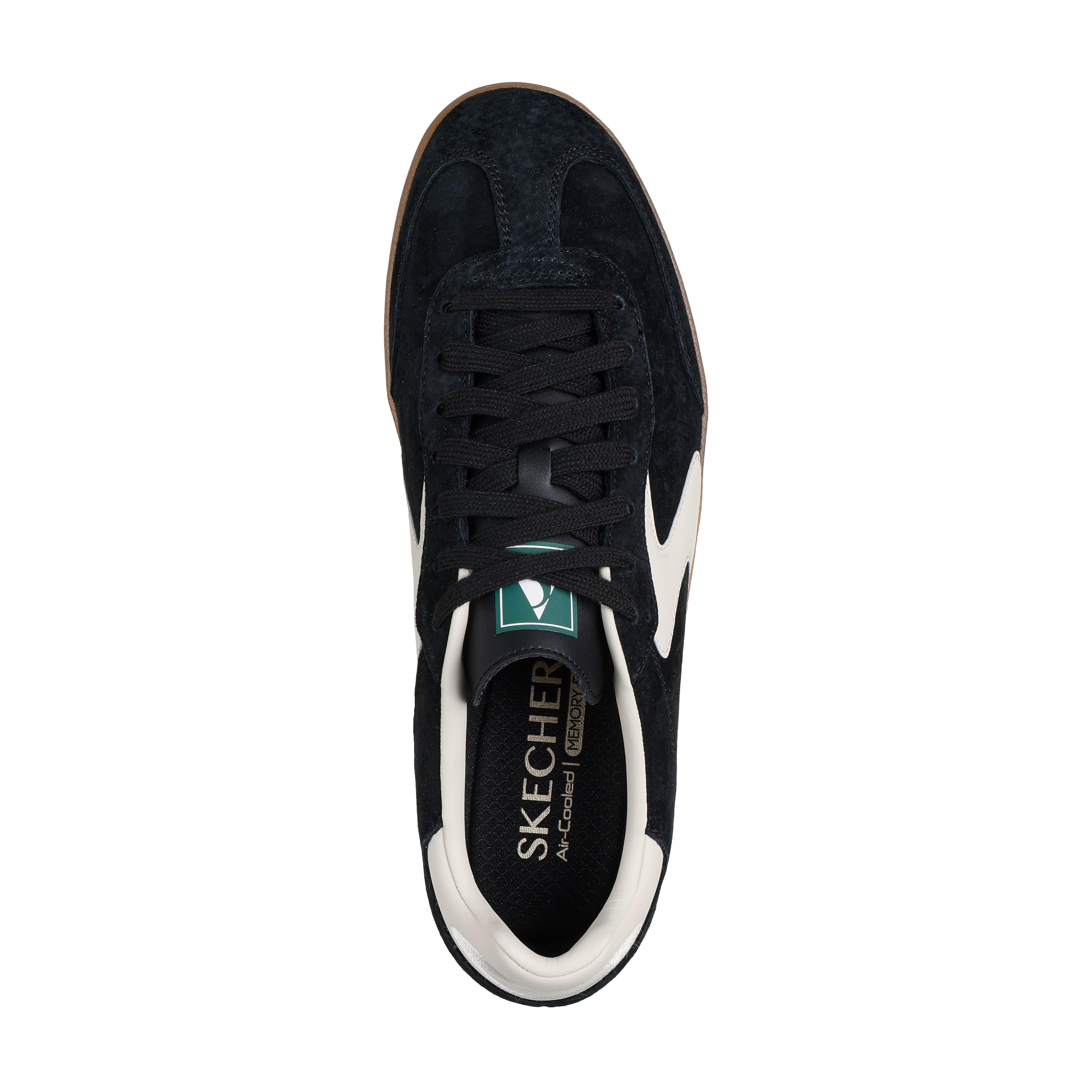 Skechers 254151 Hotshot - Azir Mens Black/Natural  Suede Lace Up Trainers
