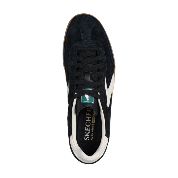 Skechers 254151 Hotshot - Azir Mens Black/Natural  Suede Lace Up Trainers