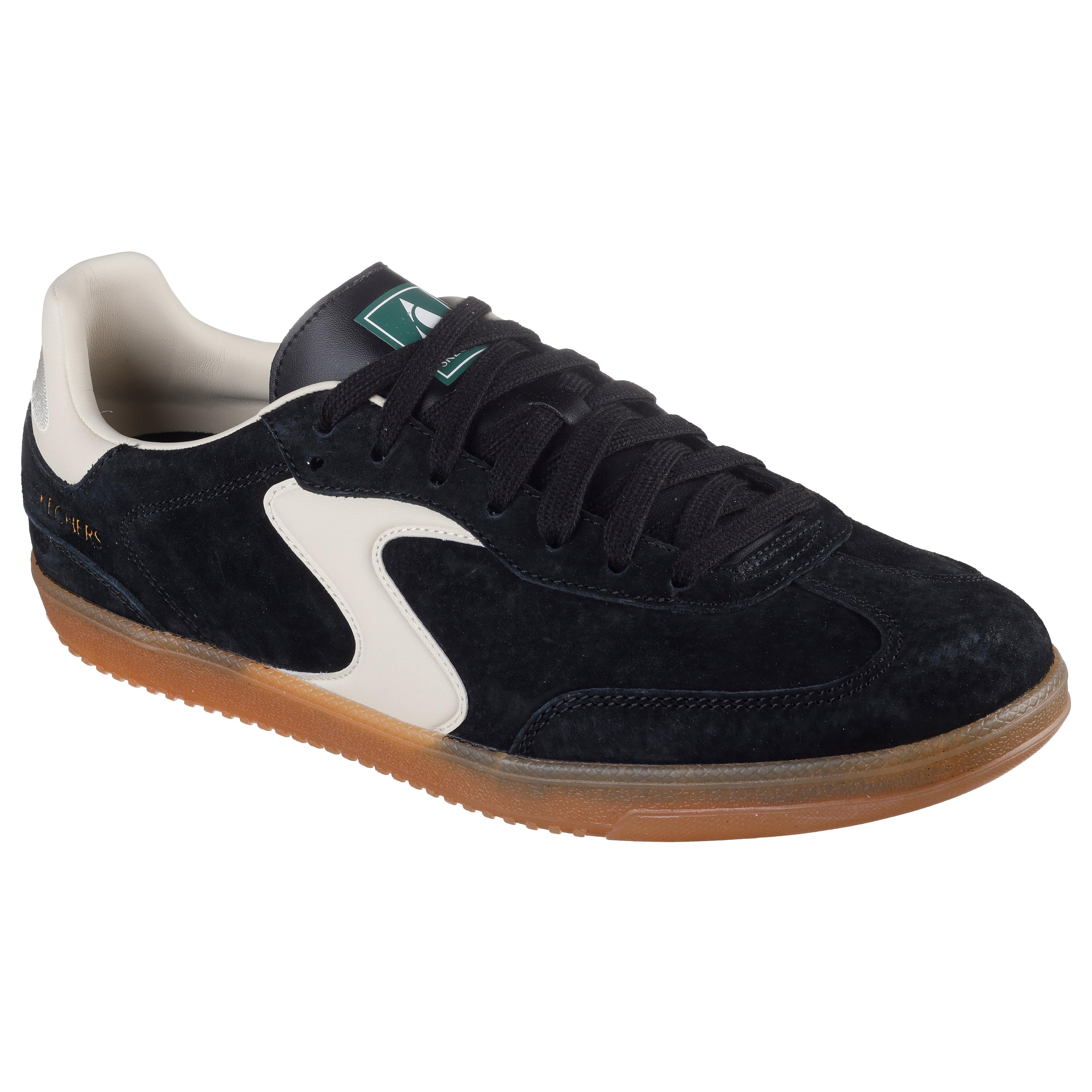 Skechers 254151 Hotshot - Azir Mens Black/Natural  Suede Lace Up Trainers
