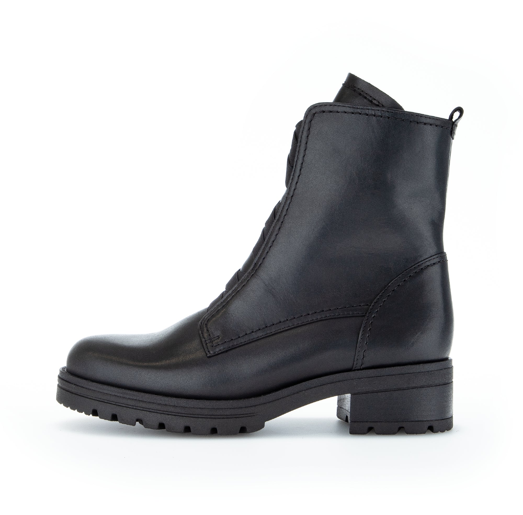 Gabor 32.784.57 Sea Ladies Black Leather Slip On Ankle Boots