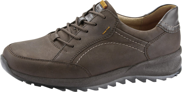 Waldlaufer 388001 744 216 Helle Mens Crazy Horse Brown Leather Water Resistant Lace Up Shoes