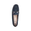 Rieker 40253-14 Ladies Navy Blue Leather Slip On Loafers