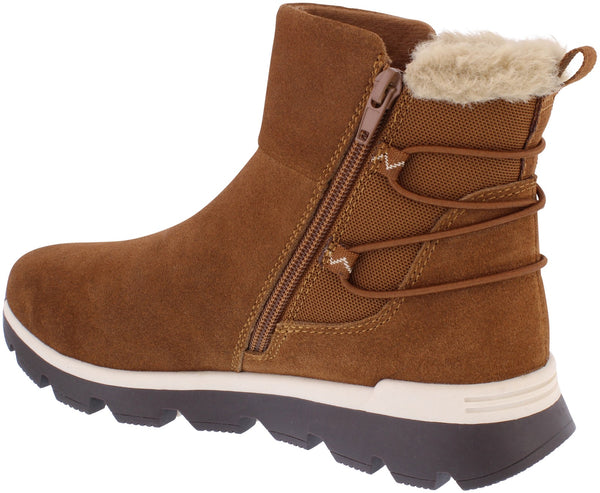 Free Spirit 40851 Blaire Ladies Monks Robe Brown Suede Arch Support Side Zip Ankle Boots
