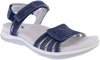 Free Spirit 41144 Maddy Ladies Navy Leather Arch Support Touch Fastening Sandals