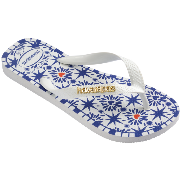 Havaianas Top Sao Luis Ladies White Toe Post Sandals