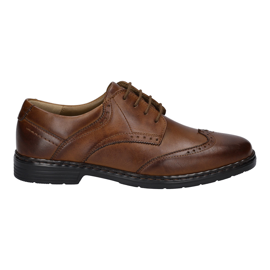 Josef Seibel 42814 Alastair 14 Mens Cognac Leather Lace Up Shoes