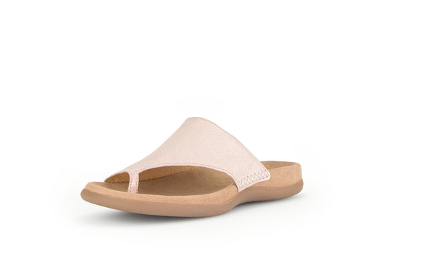Gabor 43.700.63 Lanzarote Ladies Rose Pink Leather Slip On Sandals