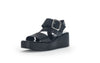 Gabor 44.533.27 Java Ladies Black Leather Buckle Sandals