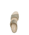 Gabor 44.645.19 Yeo Ladies Grey Suede Touch Fastening Sandals