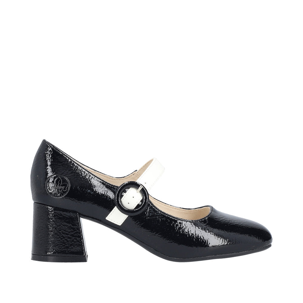Rieker 44752-00 Ladies Black Mary Jane Heels