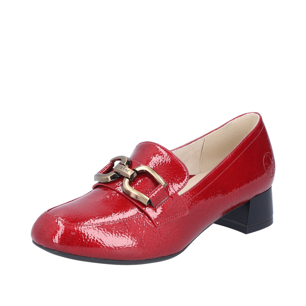 Rieker 45052-33 Ladies Red Slip On Heels