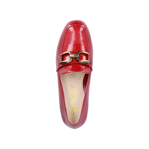 Rieker 45052-33 Ladies Red Slip On Heels