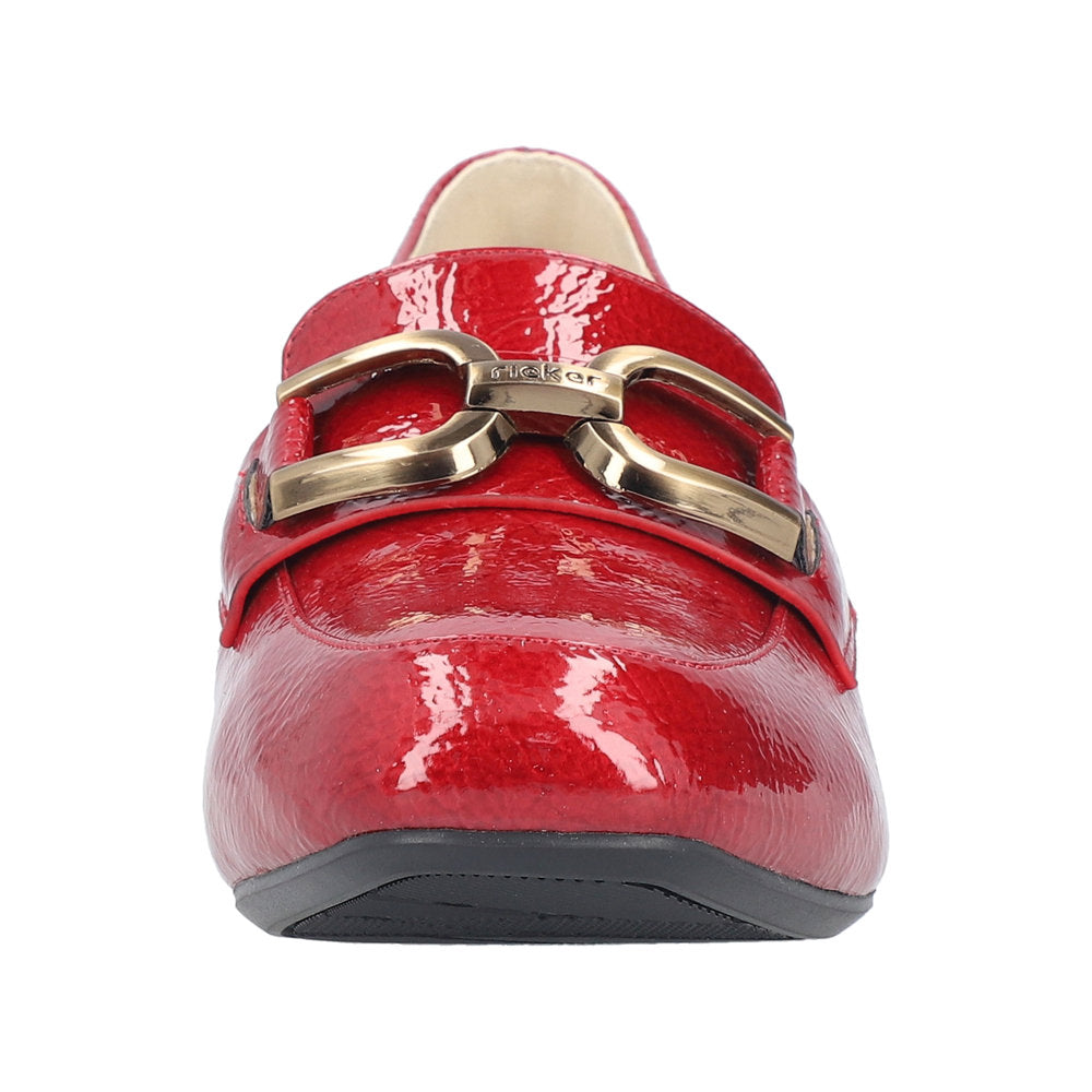 Rieker 45052-33 Ladies Red Slip On Heels