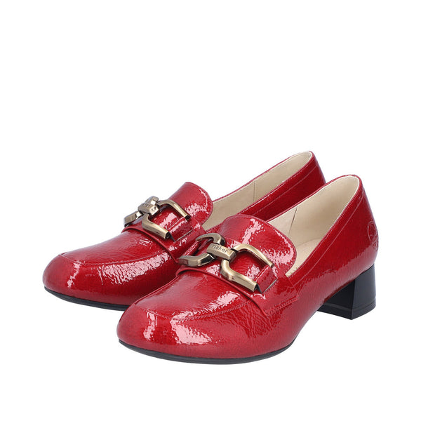 Rieker 45052-33 Ladies Red Slip On Heels