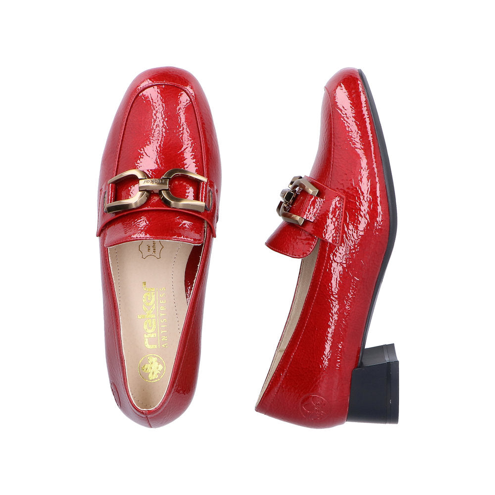 Rieker 45052-33 Ladies Red Slip On Heels