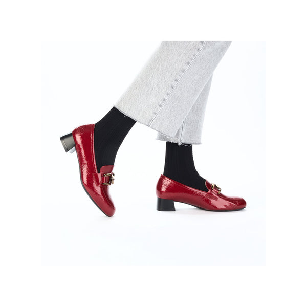 Rieker 45052-33 Ladies Red Slip On Heels