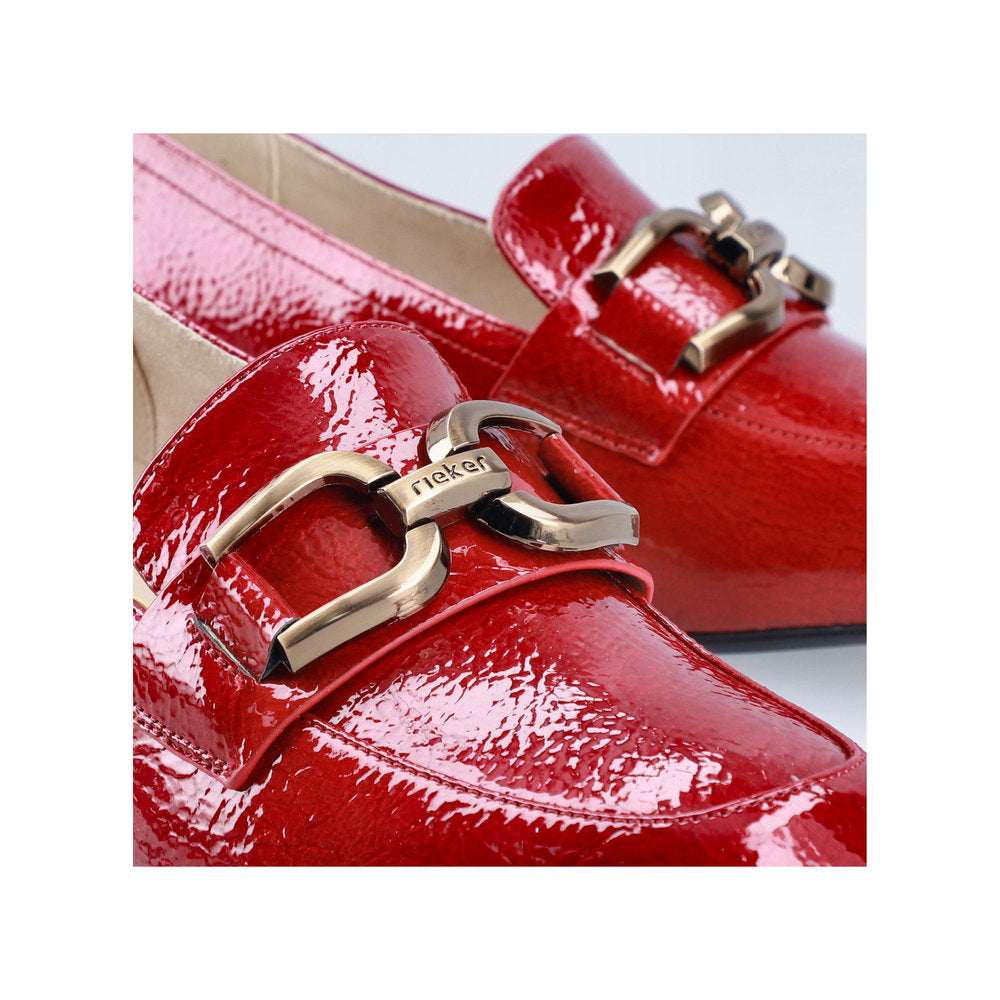 Rieker 45052-33 Ladies Red Slip On Heels
