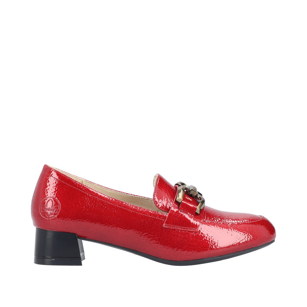 Rieker 45052-33 Ladies Red Slip On Heels
