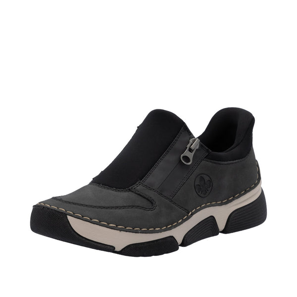 Rieker 45965-45 Ready2Go Ladies Grey Slip On Shoes