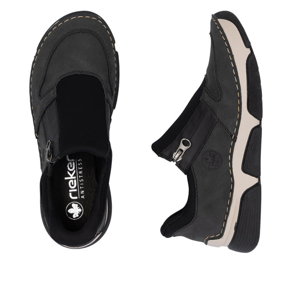 Rieker 45965-45 Ready2Go Ladies Grey Slip On Shoes
