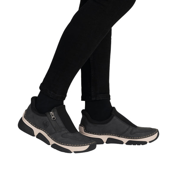 Rieker 45965-45 Ready2Go Ladies Grey Slip On Shoes