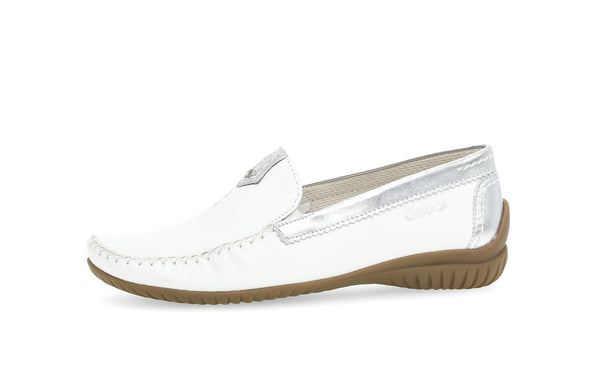 Gabor 46.090.50 California Ladies White Leather Slip On Shoes