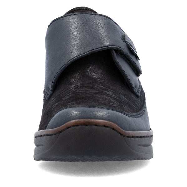 Rieker 487C0-15 Ladies Blue Leather Touch Fastening Shoes