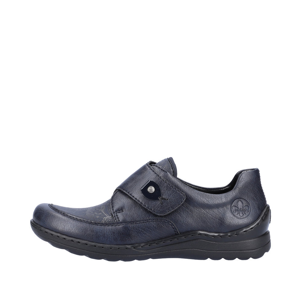 Rieker 48951-14 Ladies Ocean Navy Touch Fastening Shoes