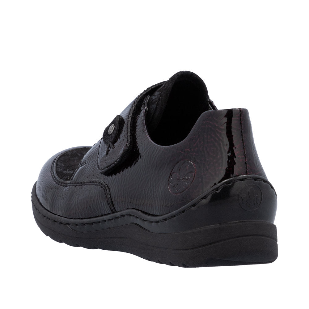 Rieker 48951-35 Ladies Red Touch Fastening Shoes