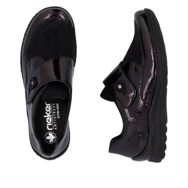 Rieker 48951-35 Ladies Red Touch Fastening Shoes